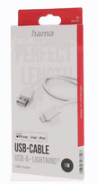 Hama USB-A to Lightning Cable, 1m, white, 201579