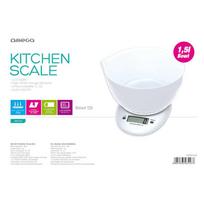 Omega OBSKWB White kitchen scale bowl