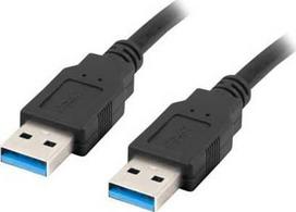 LANBERG USB-A to USB-A 3.0 Male/Male Cable 1.8m black