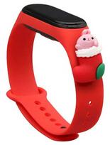 Fusion Accessories Xiaomi Mi Band 3/4 Red Christmas Santa