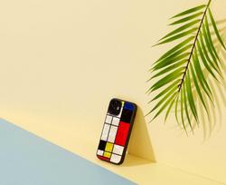 iKins "SmartPhone case Apple iPhone 12 Mini" Mondrian Black