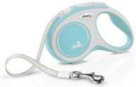 Flexi automatic retractable leash New Comfort S, 5 m tape, light blue