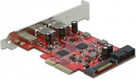 Delock PCIe x4  1x USB-C / 2x USB-A / 1x USB 3.0