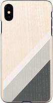 MAN AND amp;WOOD "SmartPhone Back Case iPhone XS Max" Grey Suit Black