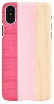 MAN AND amp;WOOD "SmartPhone Back Case iPhone X/XS" Pink Pie White