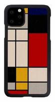 MAN AND amp;WOOD "SmartPhone Back Case iPhone 11 Pro Max" Mondrian Wood Black