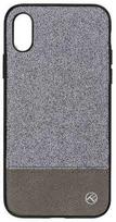Tellur "Synthetic Leather Glitter II Back Case for iPhone X/XS" Silver