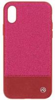 Tellur "Synthetic Leather Glitter II Back Case for iPhone X/XS" Pink
