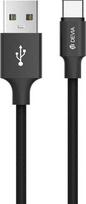 Devia Pheez Series Micro USB Cable (5V 2.4A, 1M) Black