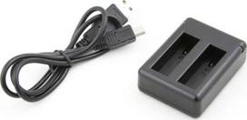 Xrec USB Charger for Two Batteries for Ahdbt-401 / GoPro Hero 4 Black/Silver