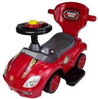 Lean Cars Toddlers' 3-in-1 Red Mega Car Ride-On Push Toy with Parent Handle