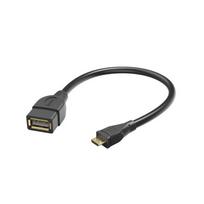 Hama USB 2.0 Adapter Cable, OTG micro B plug - A socket, 15cm, black