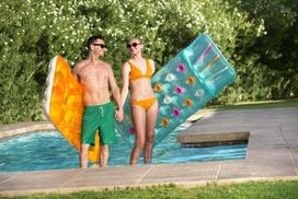 Bestway  Yellow swimming pool air mattress, 188 x 71 cm, model 43014
