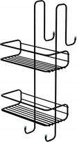GEDY Tito Show Caddy Hang 2 Basket 22x24x49 Black