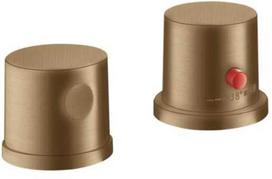 Hansgrohe 2-hole rim-mounted thermostatic bath mixer, brushed bronze