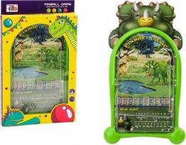 LEAN Toys Pinball arcade game, dinosaurs, stand, green