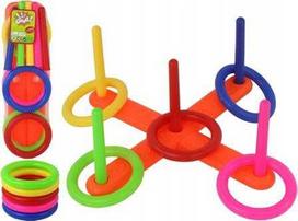 LEAN Toys Arcade game: Throw colorful hoops at a target