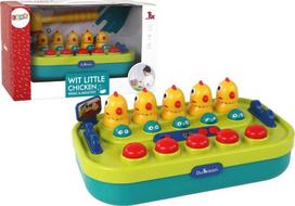 LEAN Toys Arcade Game: Whac-a-Mole Chickens, Hammer, Lights, Sounds, Battery Operated