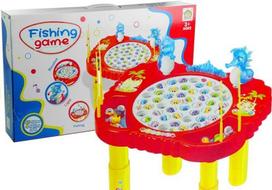 LEAN Toys LeanToys Fish Catching Arcade Game Lights Red
