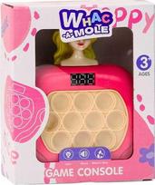 LEAN Toys Pop-It Whack-a-Mole Doll, Lights, Sounds, Pink Game
