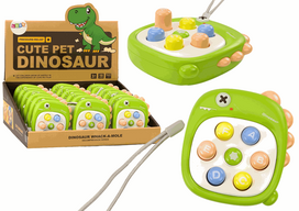 LEAN Toys Arcade game, whack-a-mole letters, dinosaur, green
