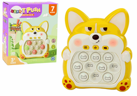 LEAN Toys Arcade Game Console Pop-It Fox, 7 Game Modes, Yellow