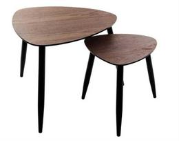ATMOSPHERA TWO WALNUT SIDE TABLES