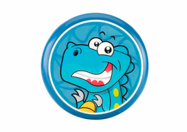 LEAN Toys Flying disc frisbee with dinosaur, blue, 20 cm