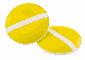 LEAN Toys Arcade game round palettes ball with suction cups, yellow