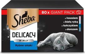 Sheba Delicacy Fishy Flavors in jelly 80 x 85g