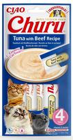 INABA Churu Tuna with Beef Recipe, 4 x 14g
