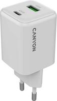 CANYON cU45AC GaN 45W charger, 1xPD, 1xQC, EU, White