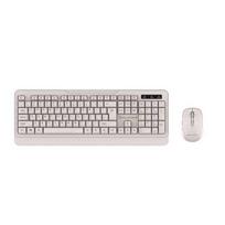 Tellur Green Wireless Keyboard and Mouse Nano Receiver, Cream