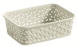 Curver My Style Rattan Basket, Cream, A6, 6x20x14cm