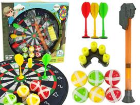 LEAN Toys Dartboard, darts, Velcro dart, 36 cm