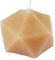 Homea Beige Candle Origami, 7x7x7cm