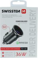 Swissten USB-C Power Delivery + Quick Charge 36W, Black