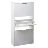 5Five White shoe rack with three drawers