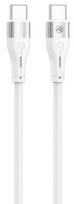 Tellur Silicone Type-C to Type-C Cable, PD 60W, 1m, White