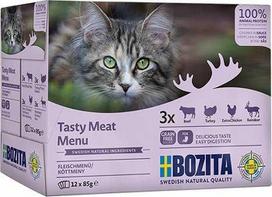 BOZITA Tasty meat menu – wet cat food – 12 x 85g