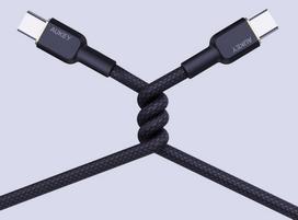 AUKEY CB-NCC2 USB-C to USB-C Cable, 1.8m, 60W, Black