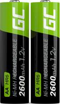 GREEN CELL Rechargeable AA / R6 battery, 2600mAh, 2-pack