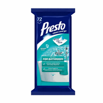 PRESTO soaked bathroom wipes, 72 per pack