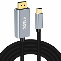 iBOX USB-C to DisplayPort 4K Cable, 1.8m, Black