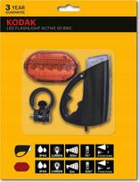 Kodak Bike Lights LED Active 50 2 pcs Front + Rear, IP44