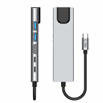 Tech-Protect Hub HB02 6-in-1 USB-C HDMI PD100W Grey