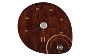 Rento SAUNA THERMOMETER/HYGROMETER, DARK BAMBOO