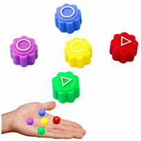 LEAN Toys 5 Dice for Playing Gonggi, Hasele, Squid Game, Arcade Game