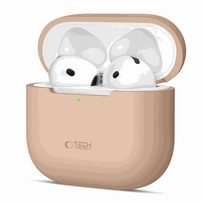 Tech-Protect Silicone AirPods 4 case in latte color