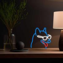 Manta SNL69MT style neon lights, dog with glasses